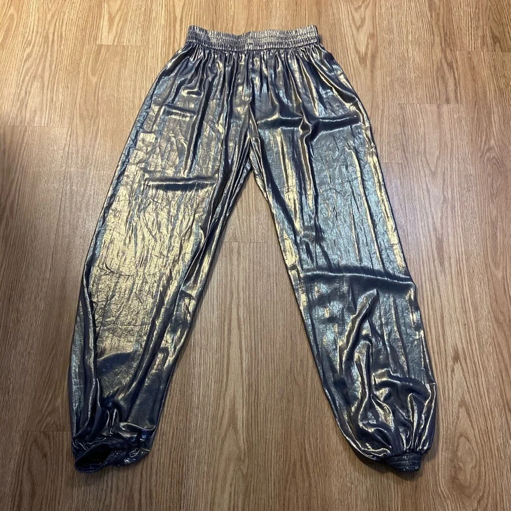 ZARA metallic ballon joggers style pants